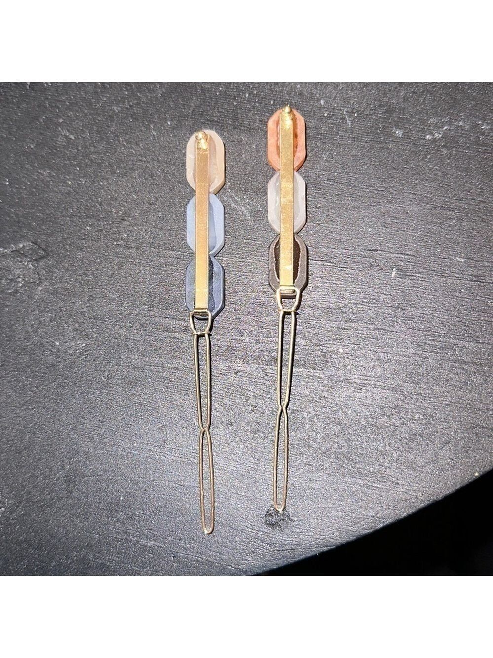 Stone Hair Clips Set - Picture 3 of 4